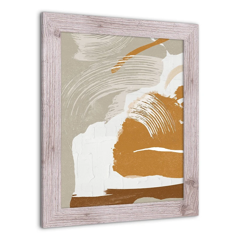 Fall Abstract Western White Framed Print