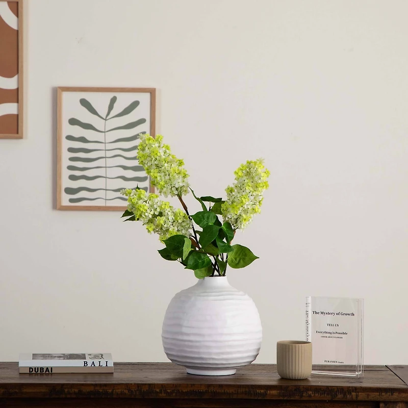 36" White Lilac Flower Stems, 3ct.