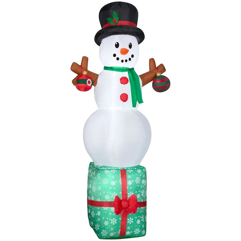 Airblown® 7ft. Christmas Inflatable Snowman on Gift Box