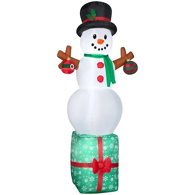 Airblown® 7ft. Christmas Inflatable Snowman on Gift Box