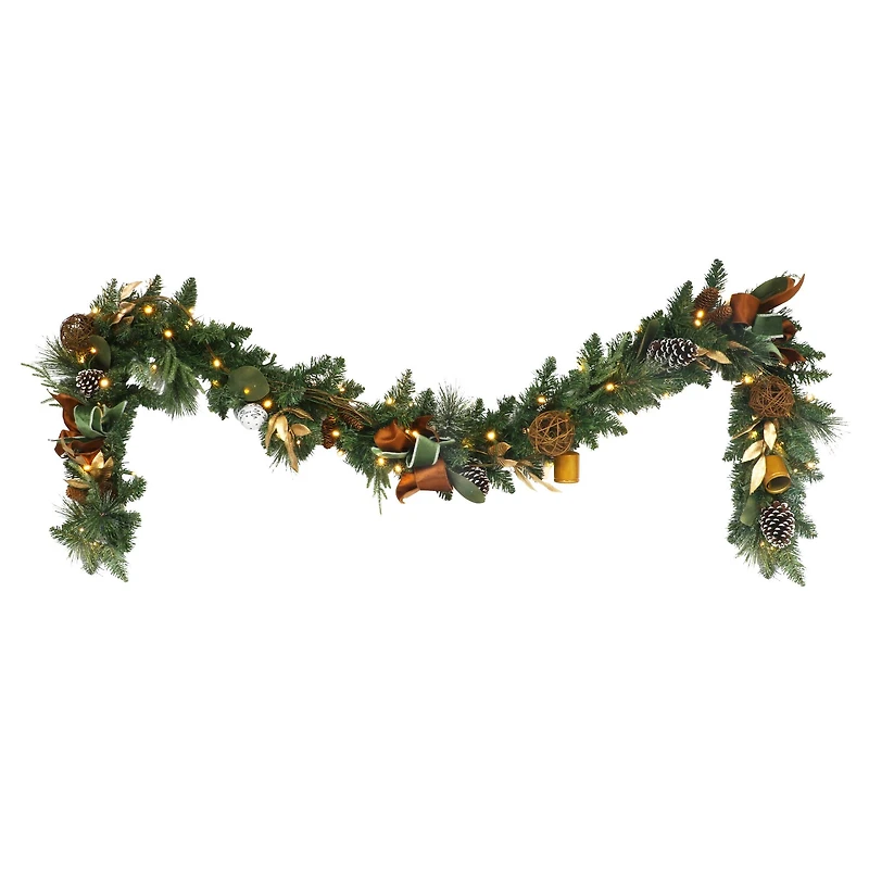 9ft. Pre-Lit Adorned Garland