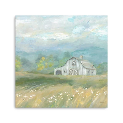 Country Meadow Farmhouse Canvas Giclee