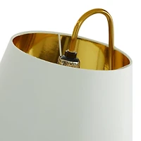 22" White Metal Modern Table Lamp