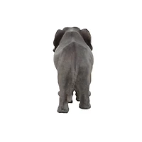 20" Dark Gray Eclectic Polystone Elephant Sculpture