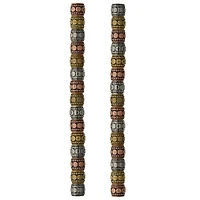 Carved Metal Drum Beads, 7mm by Bead Landing™