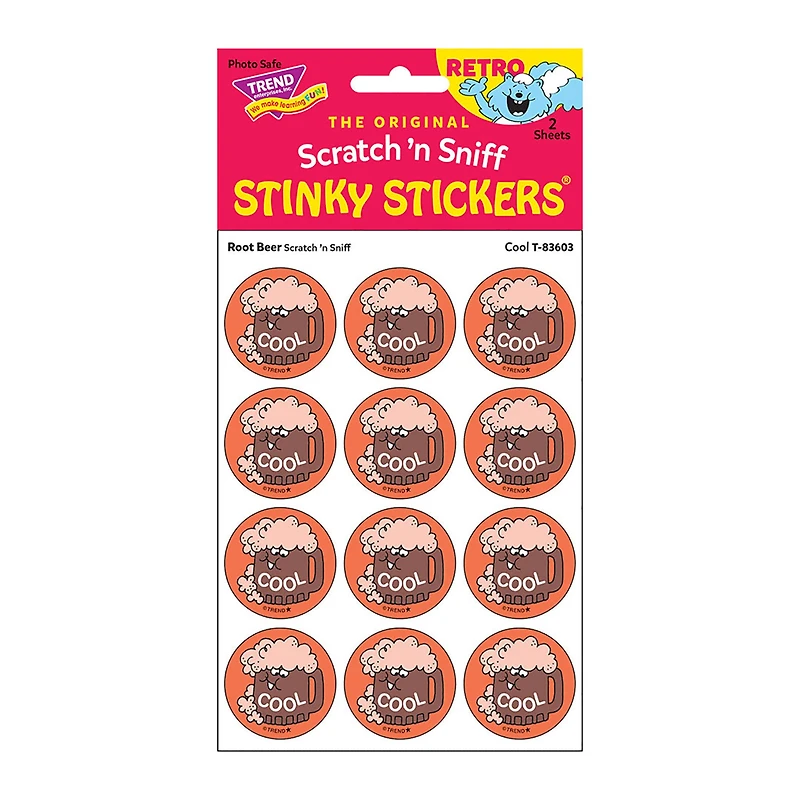 TREND Enterprises® Cool Root Beer Scented Stickers, 6 Packs of 24