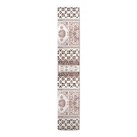 72" Deep Red Pattern Poly Twill Table Runner