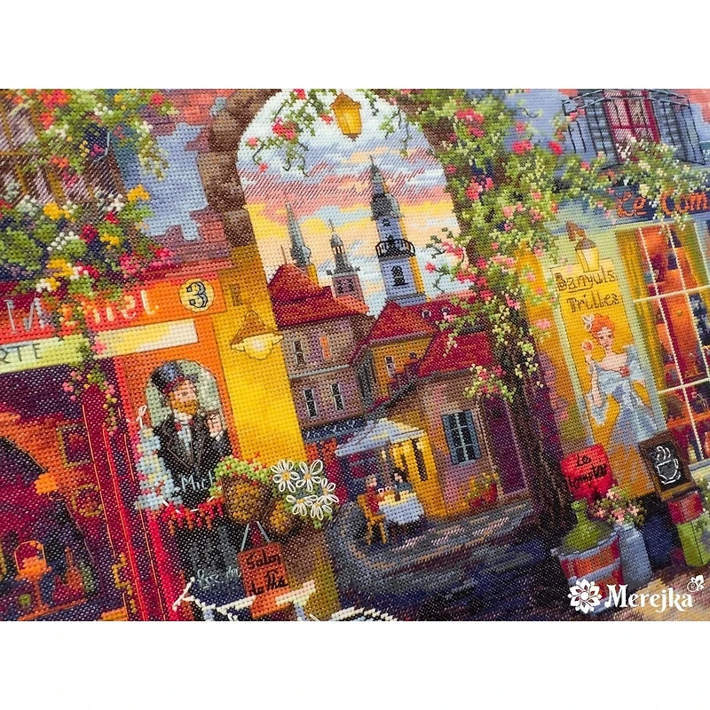 Merejka French Cafe Counted Cross Stitch Kit