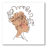 Designart - One Line Portrait of African American Woman I