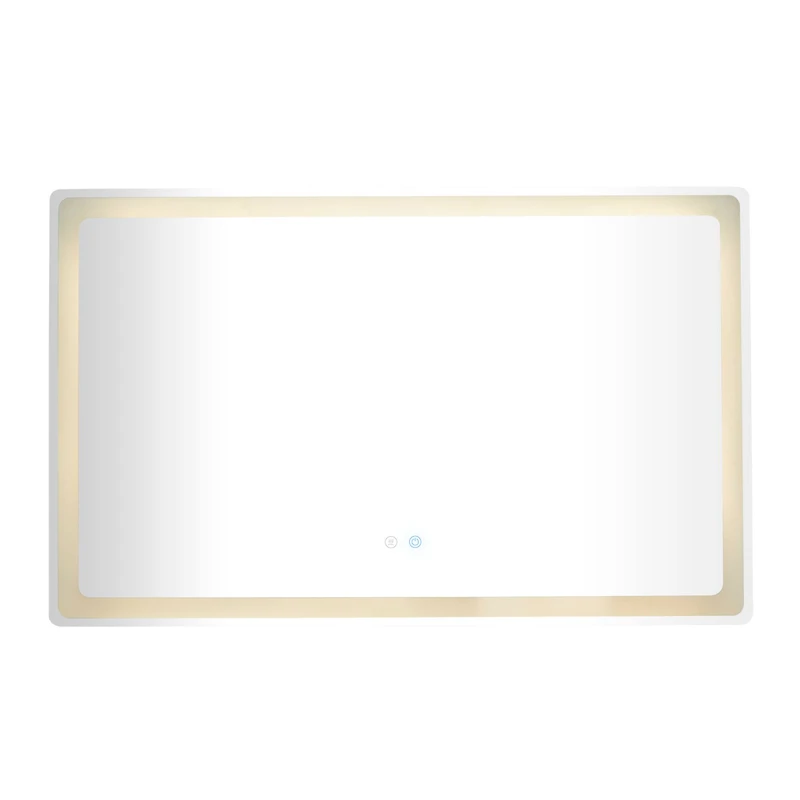 Clear Glass Modern Anti Fog Mirror, 47" x 2" x 30"