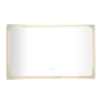 Clear Glass Modern Anti Fog Mirror, 47" x 2" x 30"