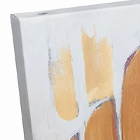 Orange Blue Abstract 30" x 30" Canvas Wall Art