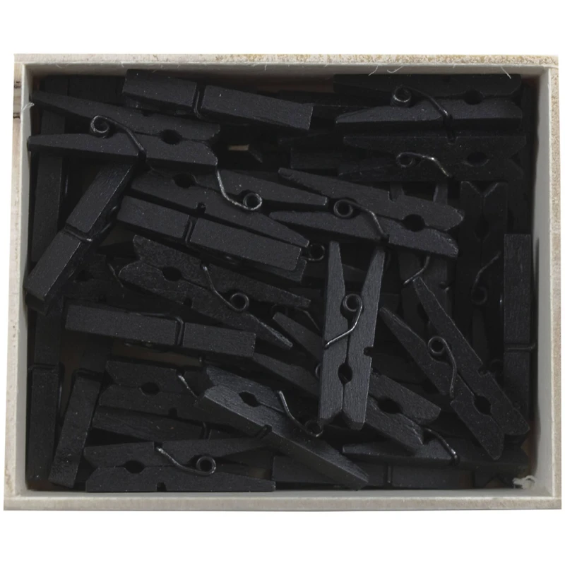 JAM Paper 1.125" Wood Clip Clothespins