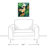 Jungle Swing Girl Canvas Wall Art