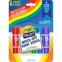 Crayola® Project™ Quick-Dry Paint Sticks, 6 Packs of 6