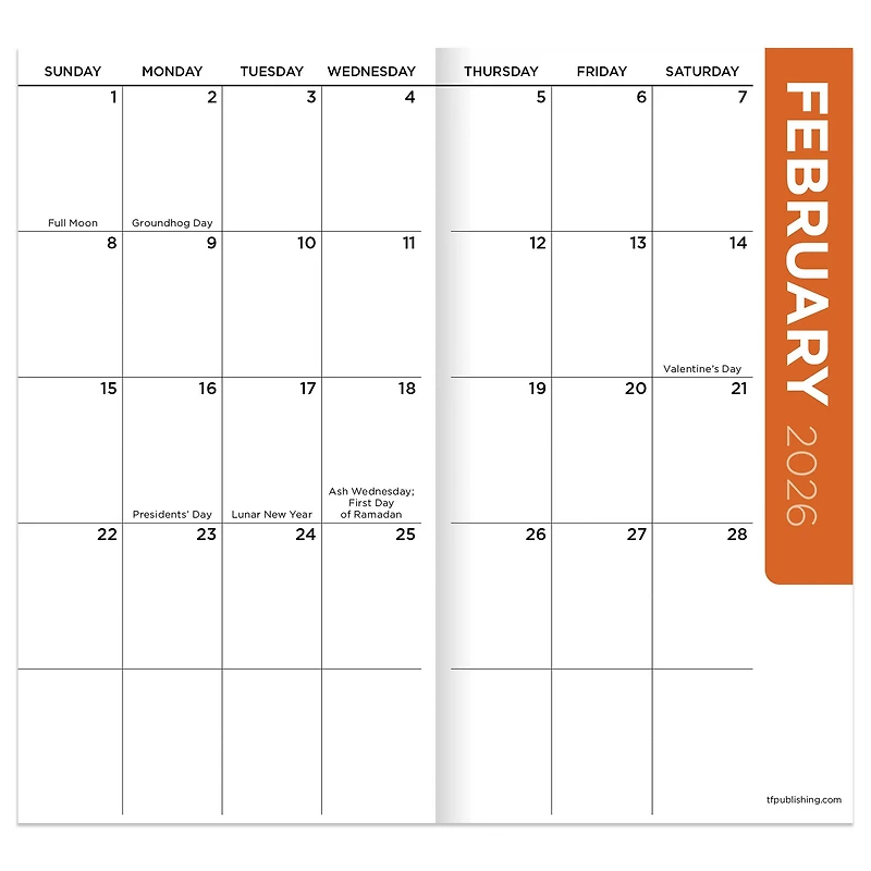 2026-2027 Checkerboard Small Monthly Pocket Planner