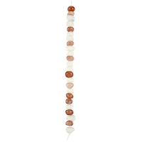 White Opal Glass & Sunstone Potato Beads, 12mm by Bead Landing™