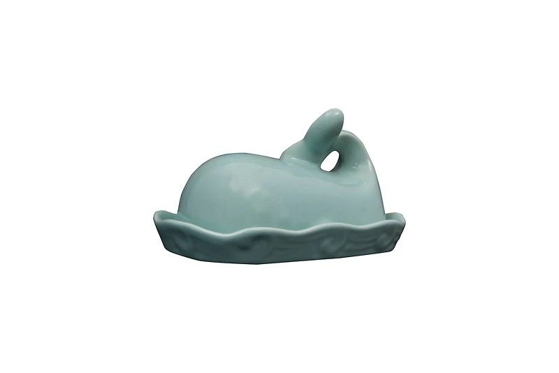 Hello Honey® Aqua Blue Whale Shaped Butter Dish