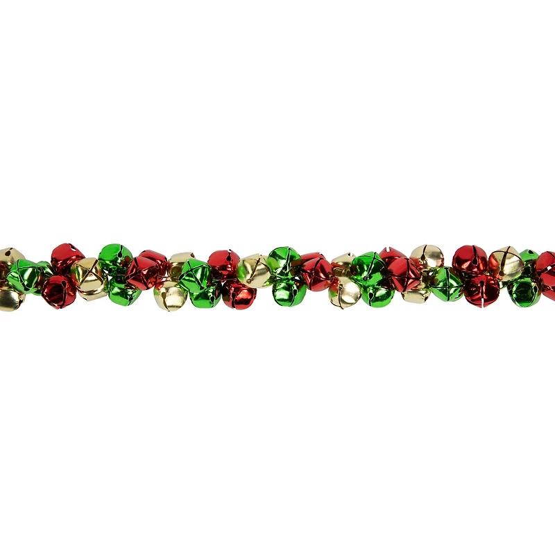 5ft. Green & Red Festive Jingle Bell Garland
