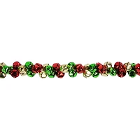 5ft. Green & Red Festive Jingle Bell Garland