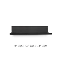 HangZ™ Black No Stud Photo Ledge