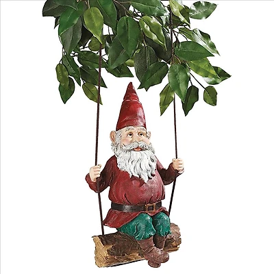 Design Toscano Sammy the Swinging Gnome Statue
