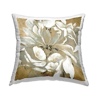 Stupell Industries Abstract White Magnolia Blossom Flower Petals Throw Pillow 18" x 18"