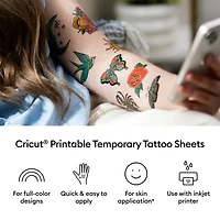 Cricut® 8.5" x 11"  Transparent Printable Temporary Tattoo Sheets, 3ct.
