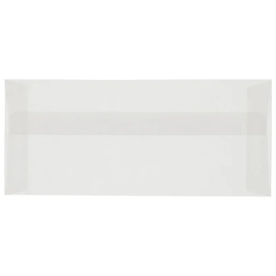 JAM Paper 4.12" x 9.5" Clear Vellum Business Envelopes, 25ct.