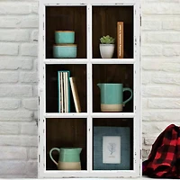 Hello Honey® 3ft. Antique White Wood Wall Cabinet with 3 Shelves