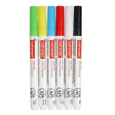 12 Packs: 6 ct. (72 total) Basic Medium Line Paint Pen Set by Craft Smart®