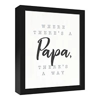 Papa Way Black Framed Canvas
