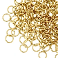 12 Pack: Gold Finish Jump Rings by Bead Landing™