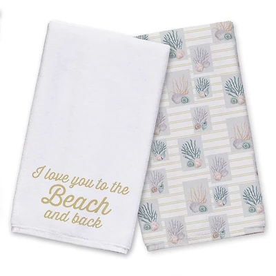 To The Beach & Back Stripe Tea Towel Set