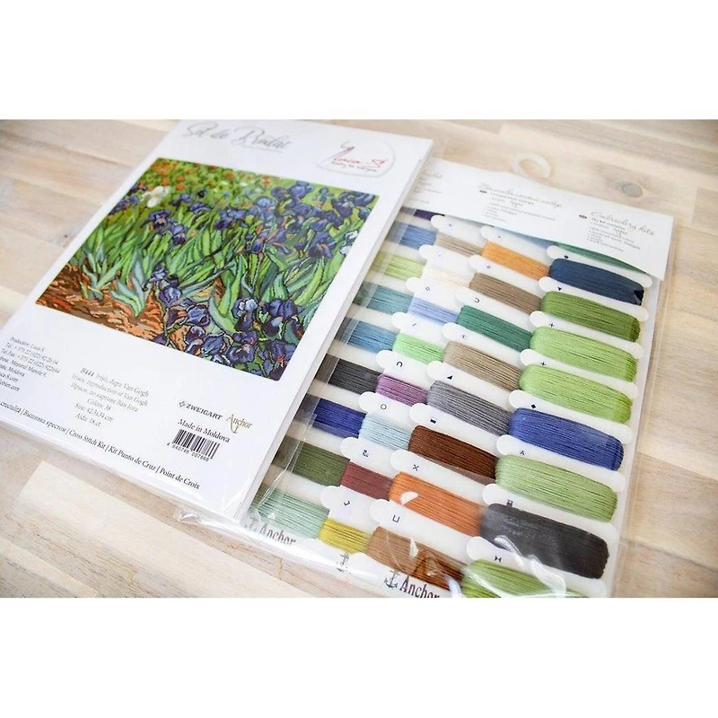 Luca-s Irises, Reproduction Of Van Gogh Counted Cross Stitch Kit