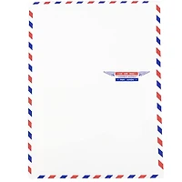 JAM Paper 9" x 12" White Airmail Envelopes