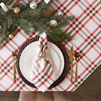 DII® Nutcracker Plaid Tablecloth