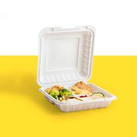 9" 3-Compartment Clamshell Take Out Containers