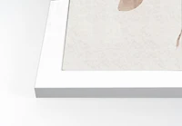 Cream Leaves 20" x 30" White Framed Print Under Plexiglass