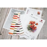 Luca-S The Poppy Flowers Counted Cross Stitch Kit