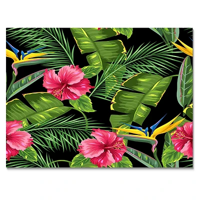 Designart - Seamless pattern with tropical leaves and flowers