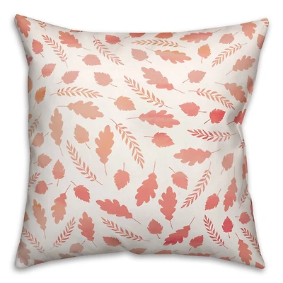 Watercolor Leaf Pattern Indoor/Outdoor Pillow