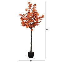 5ft. Autumn Rustic Maple Artificial Fall Tree