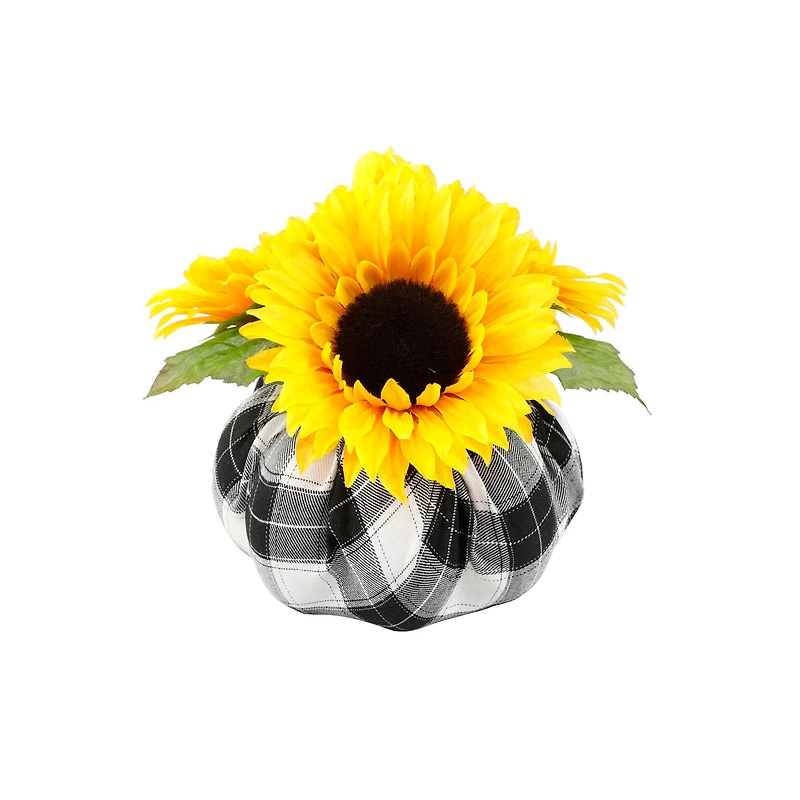 Flora Bunda® Sunflowers in Plaid Pumpkin