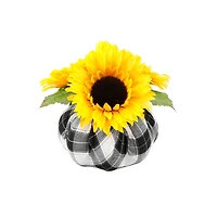 Flora Bunda® Sunflowers in Plaid Pumpkin