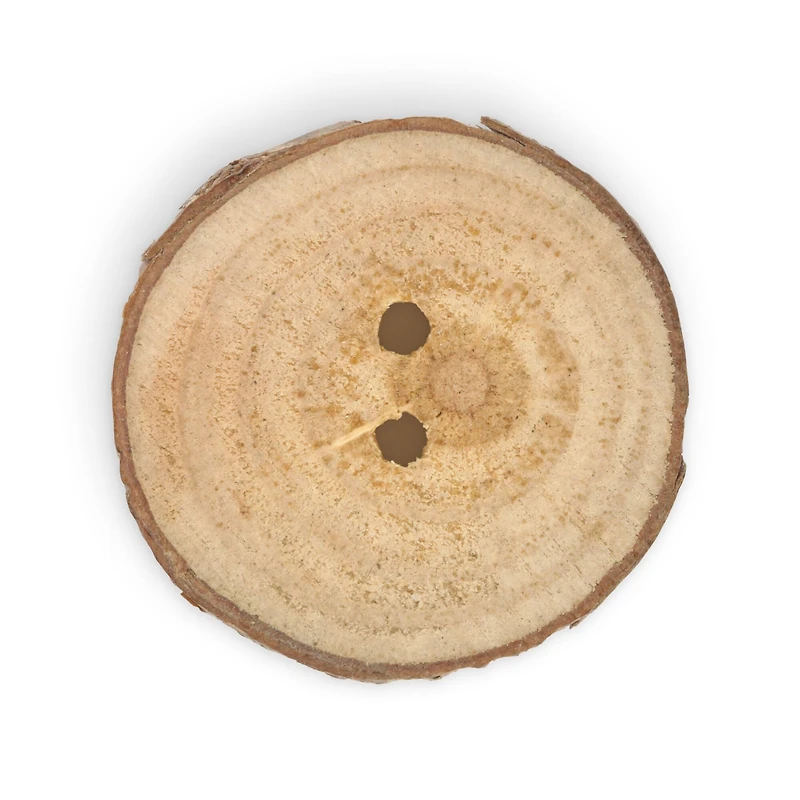 Dritz® 30mm Light Brown Sustainable Wood Grain Round Button, 3ct.