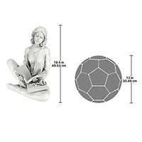 Design Toscano 19.5" Reflection Reader Garden Girl Statue