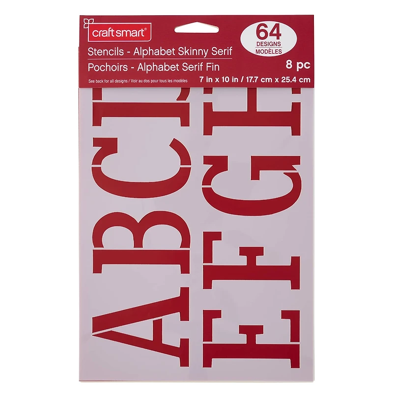 3" Skinny Serif Alphabet Stencils by Craft Smart®