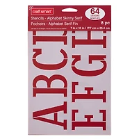 3" Skinny Serif Alphabet Stencils by Craft Smart®