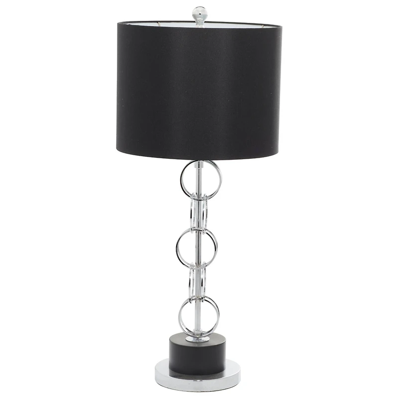 Black Polystone Contemporary Accent Lamp, 13" x 13" x 30"